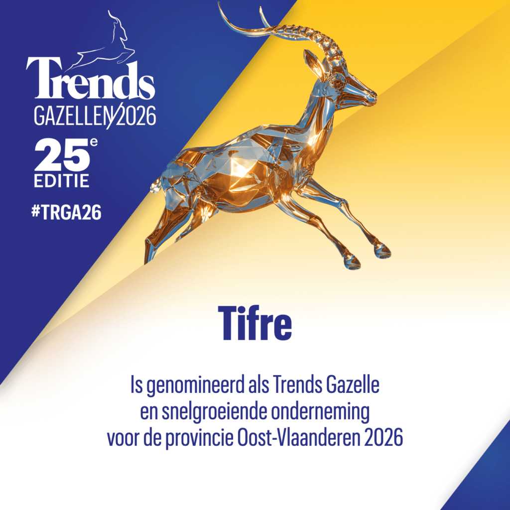 Nominatie Trends Gazellen 2026 voor Tifre in Sint-Niklaas